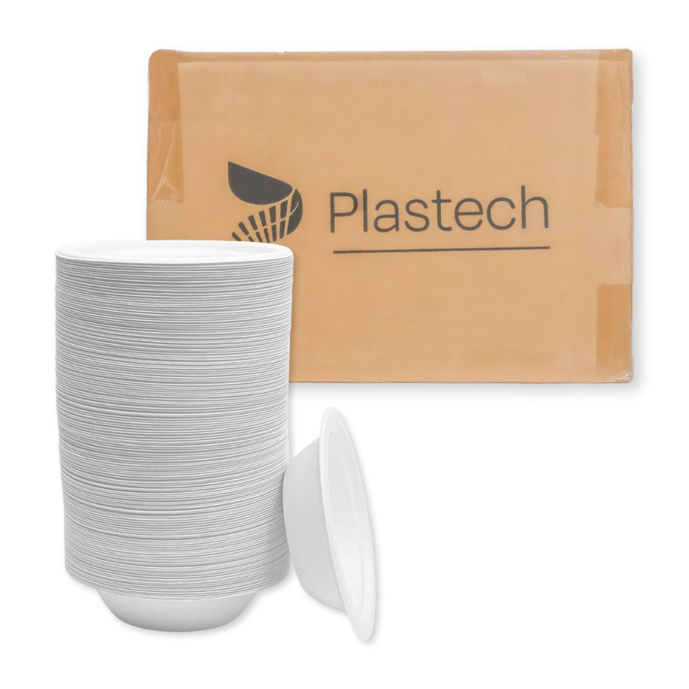 Bagasse Bowl - 12 oz. - Case - 500 Count, Bulk Packed, Zero Plastic, Certified Home Compostable, Plant-Based Disposable