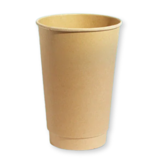 Bagasse Hot Cup - 12 oz. - Case - 500 Count, Single Wall, Bulk Packed, Zero Plastic, Certified Home Compostable, Plant-Based Disposable