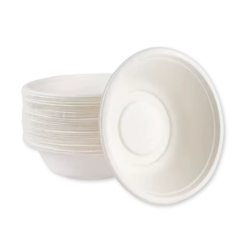 Bagasse Bowl - 32 oz. - Case - 300 Count, Deep Salad and Soup, Bulk Packed, Zero Plastic, Certified Home Compostable, Plant-Based Disposable