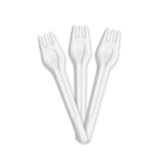 Bagasse Forks - Case - 1,000 Count, Bulk Pack, Plant-Based Disposable Utensils, Certified Home Compostable, 6.5 inch