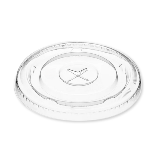 PLA Cup Lids - Case - 1,000 Count, Bulk Packed, Zero Plastic, Certified Industrial Compostable, Disposable, Plant-Based